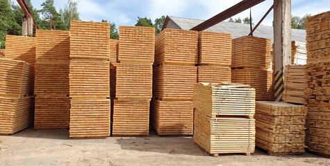 Stack of Building Lumber boards