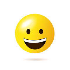 Happy smile face emoji character