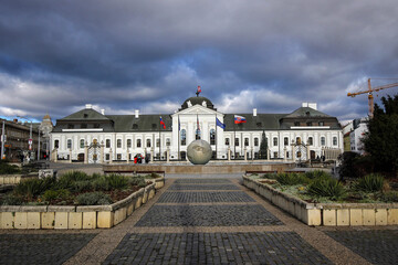 Fototapeta na wymiar Grassalkovich Palace view in Bratislava, Slovakia