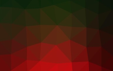 Obraz premium Dark Green, Red vector abstract polygonal cover.