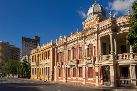 
Facades of the Palacete Dantas and Solar Narbona buildings in Belo Horizonte, Minas Gerais state, Brazil.