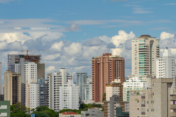 Fototapeta premium Aerial view of residential buildings in the city of Belo Horizonte, state of Minas Gerais, Brazil.