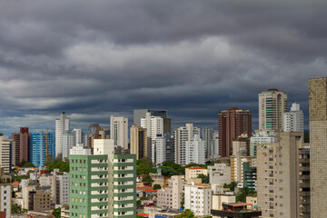 Fototapeta na wymiar Aerial view of residential buildings in the city of Belo Horizonte, state of Minas Gerais, Brazil.