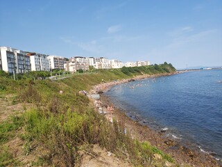 Fototapeta premium view of the coast of the river