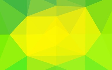 Light Green, Yellow vector blurry triangle template.