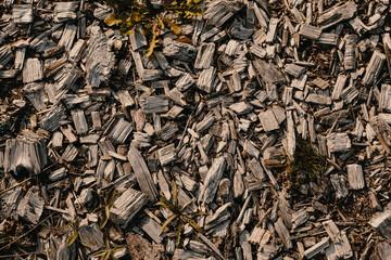 Dry crushed wood