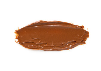Chocolate spread isolated over white background. Delicious food design