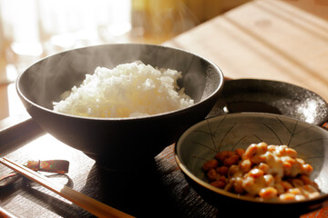 白ご飯と納豆