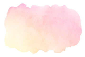 Obraz premium Watercolor abstract light pink yellow brush stroke