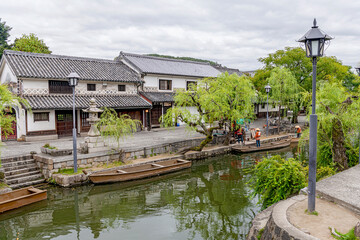 Obraz premium 倉敷市 倉敷川畔の風景