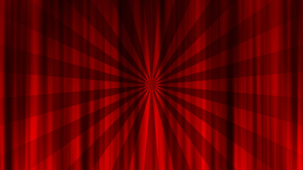 集中線　放射線　赤いカーテン　ドレープカーテン
Concentrated line. Red curtain material. Drape curtain.