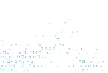 Light BLUE vector pattern with spheres, squares.