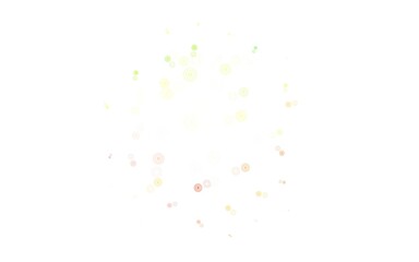 Light Orange vector background with bubbles.