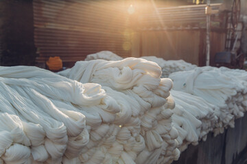 White garment cleaning in preparation process for printing