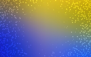 Obraz na płótnie Canvas Light Blue, Yellow vector background with astronomical stars.