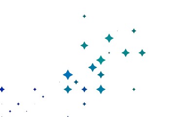 Obraz premium Light BLUE vector cover with small and big stars.