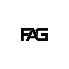 fag letter original monogram logo design