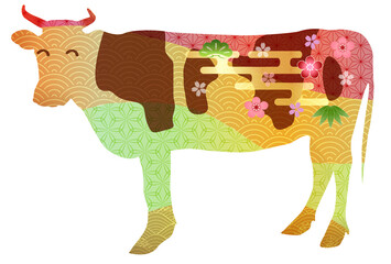 丑　年賀状　干支　アイコン