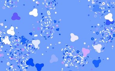 Light BLUE vector background with abstract shapes.