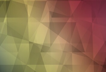 Light Green, Red vector gradient triangles pattern.