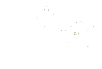 Light Orange vector pattern with spheres, squares.