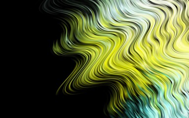 Obraz premium Light Green, Yellow vector background with curved circles.