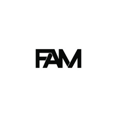 fam letter original monogram logo design