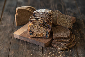 Different types of bread shoot in a studio