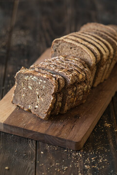 Different types of bread shoot in a studio