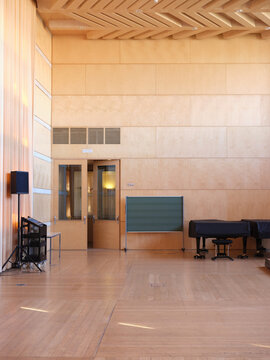 Interior of a music shool class