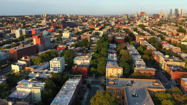 Scenic Aerial View of the Urban Landscape in Brooklyn