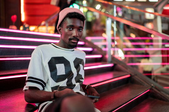 Young african-american man in the city