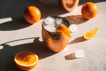 Mug with delicious iced drink