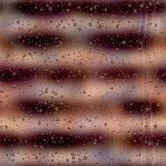 Fototapeta premium Seamless rain drop water repeat pattern on blur. High quality illustration. Realistic digital render of water droplets and drips on a blurred out pattern background. Pure water with light refraction.