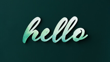 Watercolor Word Hello