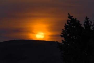 sunset in the mountains
