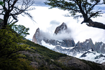 Landscape Chatel Argentina, tourism in Patagonia Fitz Roy