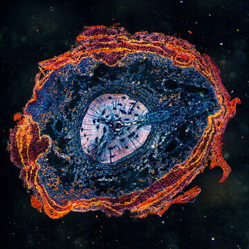 micrograph plant cells of pine stem