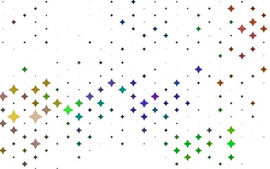 Light Multicolor, Rainbow vector texture with beautiful stars.