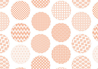 和模様_赤_シームレス