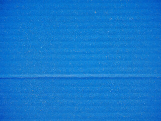 Blue corrugated cardboard background