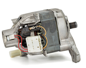 Electric motor isolated on white background