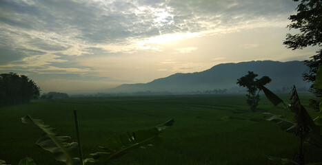 sunrise in the mountains