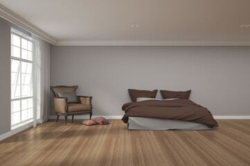 3d rendering of bedroom