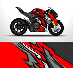 Racing sport motorcycle wrap design