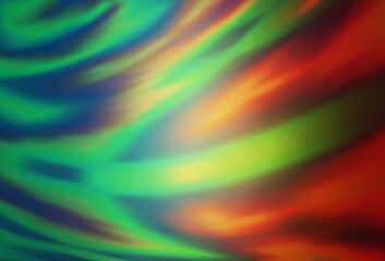 Light Green, Red vector blurred shine abstract background.