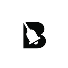 bell with initial letter b vector icon illustration design isolated white background