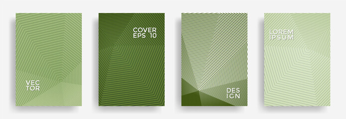 Hexagonal halftone pattern cover pages vector creative design.