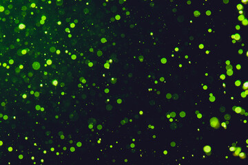 Abstract green bokeh with black vackground