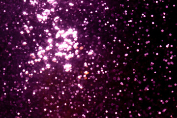Bokeh pink from natural water with black background